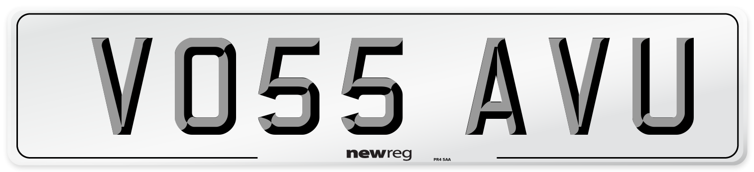 VO55 AVU Number Plate from New Reg